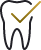 Icon of a tooth with a checkmark